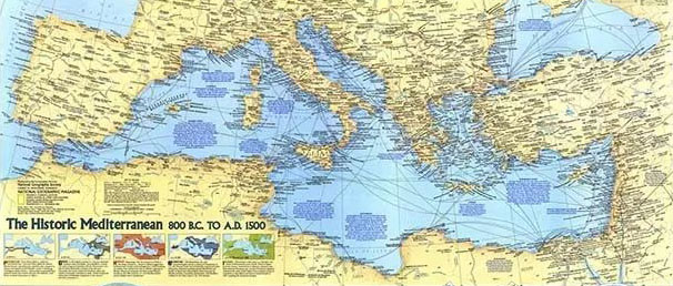 碧海云天两千年——最美地图之《 地中海地区历史地图》